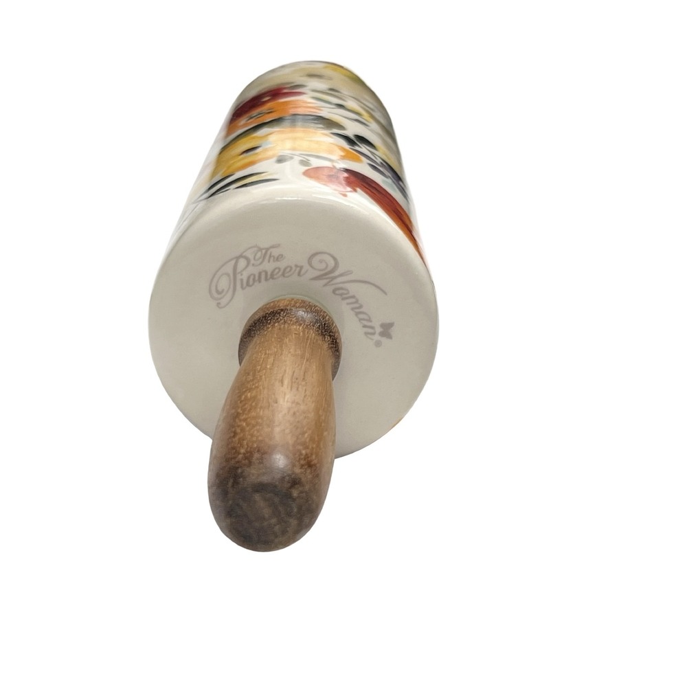 The Pioneer Woman Timeless Floral 2915DMT Ceramic Rolling Pin Multicolor 18" - Picture 3 of 5